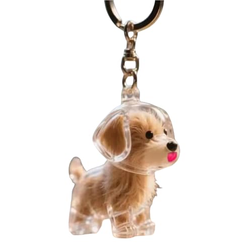 Zuoeay Pet Memorial Charm Plastik Plastik Keepsakes Container Konserviert Pelze Hund Figur Haarsammler Schlüsselbund Geschenk Für Besitzer Erinnert Sich Keychain Anhänger von Zuoeay