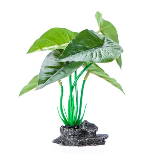 Zuoeay Realistische Pflanzenfischtanks Dekoration Künstliche Grüne Pflanze Mit Harzbasis Für Hausgebrauch Aquarien Landschaftsgestaltung Accessoire Home Aquarien Dekore von Zuoeay