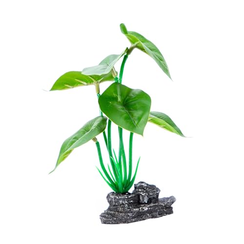 Zuoeay Realistische Pflanzenfischtanks Dekoration Künstliche Grüne Pflanze Mit Harzbasis Für Hausgebrauch Aquarien Landschaftsgestaltung Accessoire Home Aquarien Dekore von Zuoeay