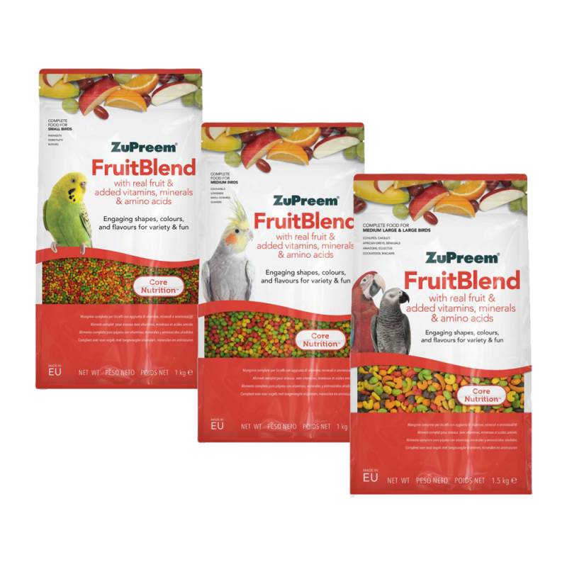 ZuPreem Fruitblend Vogelfutter - Kleine Vögel - 1 kg von Zupreem