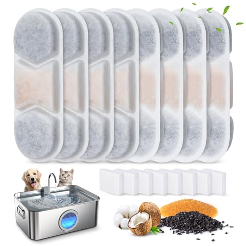 8 Stück Hundebrunnen Filter Ersatz für Zuqqony 12L/3.2Gal Edelstahl Großer Hund Wasserbrunnen DYSJ01 Hund Wassernapf Spender für große Hunde oder mehrere Haustiere Zuhause 8 Stück Hundebrunnen Filter Ersatz für Zuqqony 12L/3.2Gal Edelstahl Großer Hund Wasserbrunnen DYSJ01 Hund Wassernapf Spender für große Hunde oder mehrere Haustiere Zuhause von Zuqqony