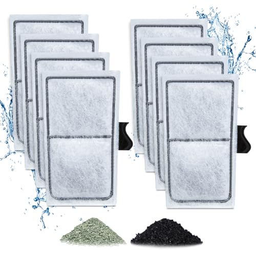 Zuqqony Filterkartuschen für Top-Flossenfilter, Ersatz-Filterkartuschen für Top Fin EF-S Element und BF5 BETTAFLO, 8 Stück von Zuqqony