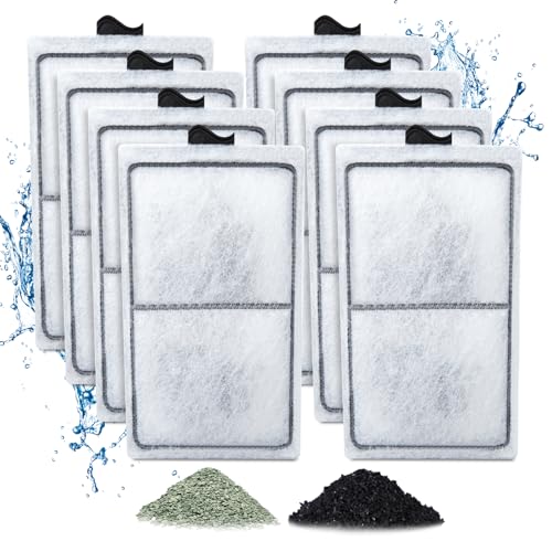 Zuqqony PF-S Filterkartuschen für Top Fin Silenstream PF10 Power Filter, Remplacement Aquarium Kohlekartusche mit Zeolith, 8 Stück von Zuqqony
