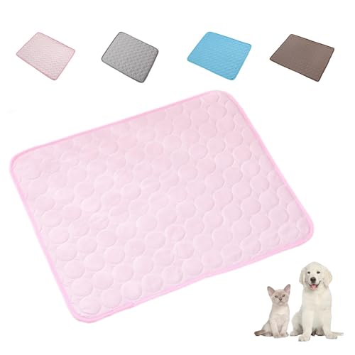 Zureto Paw Frost Mat for Cats and Dogs, Self-Cooling Blanket, Washable Paw Frost Cooling Mat for Pets, Ideal for Home Car and Garden (Pink, XXL) von Zureto