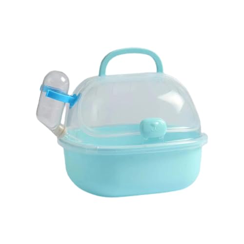 Hamster-Tragetasche – Hamster-Outdoor-Box – Tragbarer Hamsterkäfig, atmungsaktiver Tiertragekäfig mit Wasserflasche für kleine Haustiere, Rennmäuse, Mäuse, Zwerghamster von Zvn Zojne