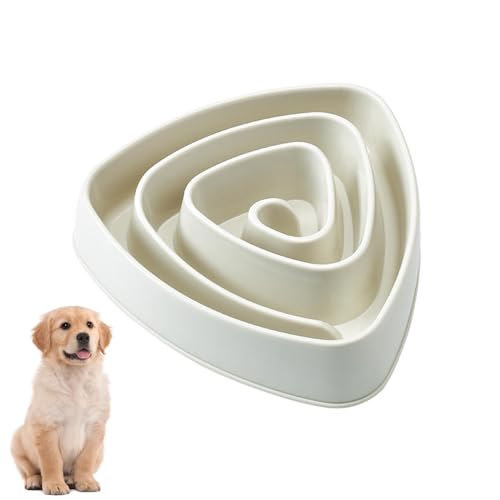 Hund Slow Feeder Dreieckige Haustier Anti-Ersticken Schüssel Anti-Rutsch Slow Food Schüssel Trinkwassernapf für kleine mittelgroße große Rassen von Zvn Zojne
