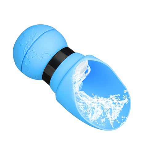 Hunde Trinkflasche - Wasserflasche für Hunde | Reise Haustier Feeder mit Lanyard | Faltbarer Hundefutterbehälter | Tragbare Hundeflasche Hund Wasserspender für Katzen Hunde Spazierengehen, Camping von Zvn Zojne