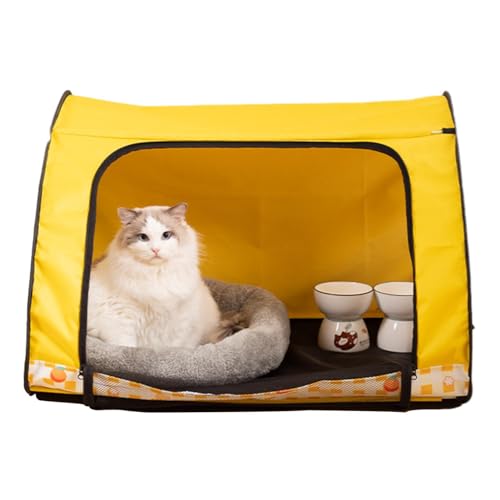 Katzen-Laufstall für Hauskatzen, faltbares Oxford-Gewebe, kratzfest, multifunktional, stabiler Reißverschluss, Katzengeburtsbox mit atmungsaktivem Netz für Kaninchen, Hamster Katzen-Laufstall für Hauskatzen, faltbares Oxford-Gewebe, kratzfest, multifunktional, stabiler Reißverschluss, Katzengeburtsbox mit atmungsaktivem Netz für Kaninchen, Hamster von Zvn Zojne