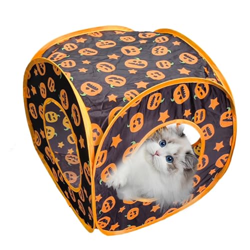 Katzentunnel, Faltbare Katzenröhren und Tunnel, Kürbismuster Katzenanreicherung Spielzeug für Katzen Kätzchen Kaninchen Welpen, Interaktives Spielzeug Labyrinth Katzenhaus Katzentunnel, Faltbare Katzenröhren und Tunnel, Kürbismuster Katzenanreicherung Spielzeug für Katzen Kätzchen Kaninchen Welpen, Interaktives Spielzeug Labyrinth Katzenhaus von Zvn Zojne