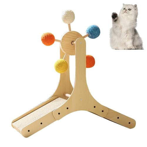 Massivholz Kratzen Haustier, Katzenkratzen Drehbarer Ball, Sisal Katze Grab Ball Spielzeug mit Katzenkratzbaum Basis, Massives Holz Kratzen Haustier Spielzeug für Indoor Katzen Kätzchen Große Größe Massivholz Kratzen Haustier, Katzenkratzen Drehbarer Ball, Sisal Katze Grab Ball Spielzeug mit Katzenkratzbaum Basis, Massives Holz Kratzen Haustier Spielzeug für Indoor Katzen Kätzchen Große Größe von Zvn Zojne