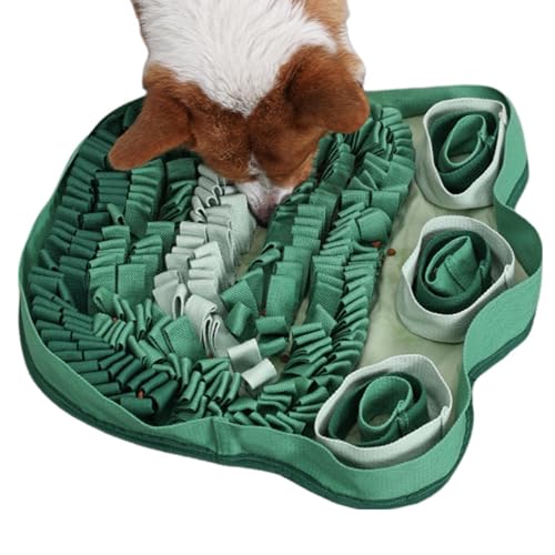 Schnüffelmatte für Hunde, 49 x 49 cm, weiche Schnüffelmatte mit aufrollbarem Design, interaktive Hunde-Puzzle-Matte, unzerstörbare Hundefuttermatte für Geruchstraining, Fütterung von Zvn Zojne