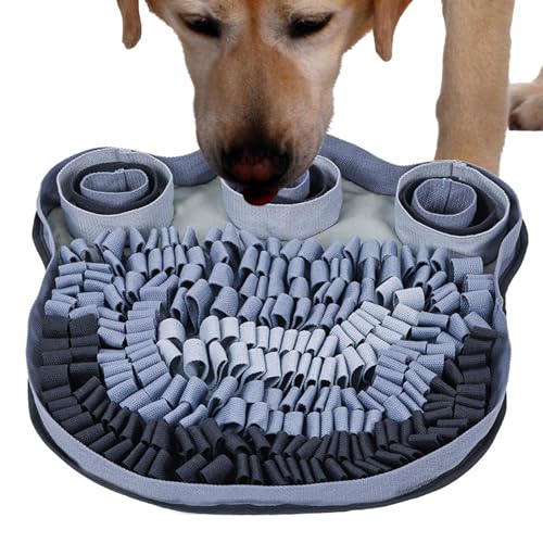 Schnüffelmatte für Hunde, 49 x 49 cm, weiche Schnüffelmatte mit aufrollbarem Design, interaktive Hunde-Puzzle-Matte, unzerstörbare Hundefuttermatte für Geruchstraining, Fütterung von Zvn Zojne
