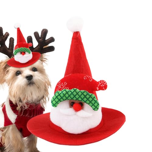 Weihnachtsmütze für Hund,Weihnachtsmütze für Hunde - Partyhut Haustier Weihnachtsmannmützen - Cosplay-Kostüm-Zubehör, spitzer Hut, Foto-Requisiten, Hundehut für kleine, mittelgroße und große Katzen, H Weihnachtsmütze für Hund,Weihnachtsmütze für Hunde - Partyhut Haustier Weihnachtsmannmützen - Cosplay-Kostüm-Zubehör, spitzer Hut, Foto-Requisiten, Hundehut für kleine, mittelgroße und große Katzen, H von Zvn Zojne
