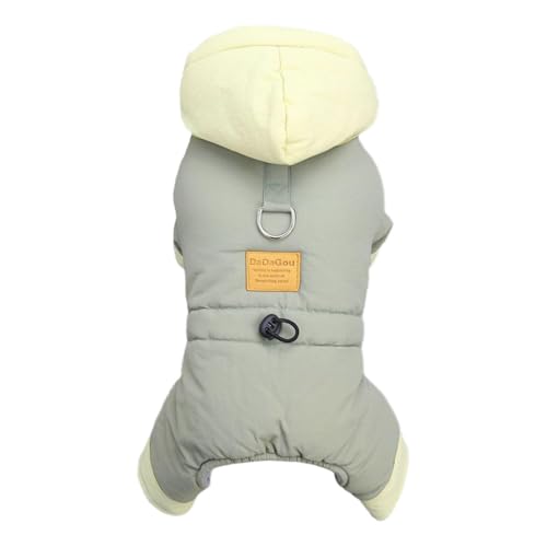 Wintermantel für Hunde, Mantel für Hunde bei kaltem Wetter – warme Kleidung für Hunde, gepolstert, modische Haustierkleidung, weicher und dicker Hundemantel mit Ring Wintermantel für Hunde, Mantel für Hunde bei kaltem Wetter – warme Kleidung für Hunde, gepolstert, modische Haustierkleidung, weicher und dicker Hundemantel mit Ring von Zvn Zojne