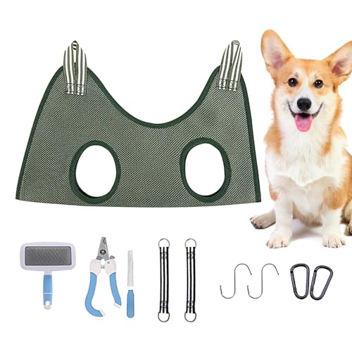 Zvn Zojne Hundepflege-Hängematte, 10 Hundehängematte zum Nageltrimmen, Hundepflege-Geschirr-Set mit Schlinge, Kamm und Feile, Haustier-Nagelfeilbrett-Set, Hundeschlinge zum Nageltrimmen Zvn Zojne Hundepflege-Hängematte, 10 Hundehängematte zum Nageltrimmen, Hundepflege-Geschirr-Set mit Schlinge, Kamm und Feile, Haustier-Nagelfeilbrett-Set, Hundeschlinge zum Nageltrimmen von Zvn Zojne