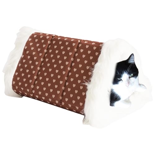 Zvn Zojne Winterkatzenhöhle,Winterkatzenhaus - Warmes halbgeschlossenes Katzenbett - Kleines Hundebett, Haustierspiel-Plüschkissen, abnehmbar und waschbar für die kalte Jahreszeit Zvn Zojne Winterkatzenhöhle,Winterkatzenhaus - Warmes halbgeschlossenes Katzenbett - Kleines Hundebett, Haustierspiel-Plüschkissen, abnehmbar und waschbar für die kalte Jahreszeit von Zvn Zojne