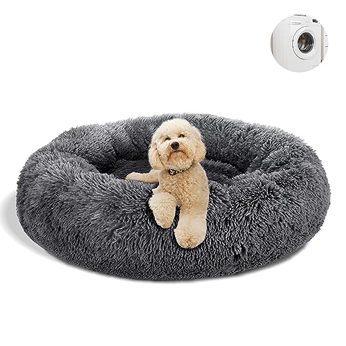 ZNM Hundebett, rund, ausziehbar, waschbar, große Größe Donut für Hunde, flauschig, rundes Hundebett mit rutschfestem Boden, runder Korb aus Baumwolle, für Hunde oder Katzen ZNM Hundebett, rund, ausziehbar, waschbar, große Größe Donut für Hunde, flauschig, rundes Hundebett mit rutschfestem Boden, runder Korb aus Baumwolle, für Hunde oder Katzen von Zvonema