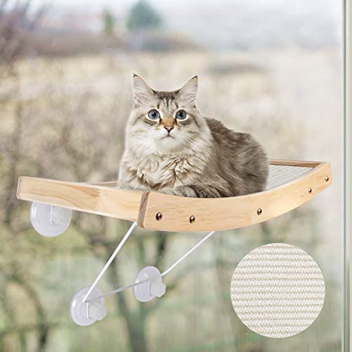 Zvonema ZNM Katzen Fensterplätze-Katzen Hängematte Sisal,Massivholzrahmen,Katzenbett Fenster mit Stabil Saugnäpfe,Katzenhängebett Fenster,Platzsparendes Design,Halten bis zu 18KG Zvonema ZNM Katzen Fensterplätze-Katzen Hängematte Sisal,Massivholzrahmen,Katzenbett Fenster mit Stabil Saugnäpfe,Katzenhängebett Fenster,Platzsparendes Design,Halten bis zu 18KG von Zvonema
