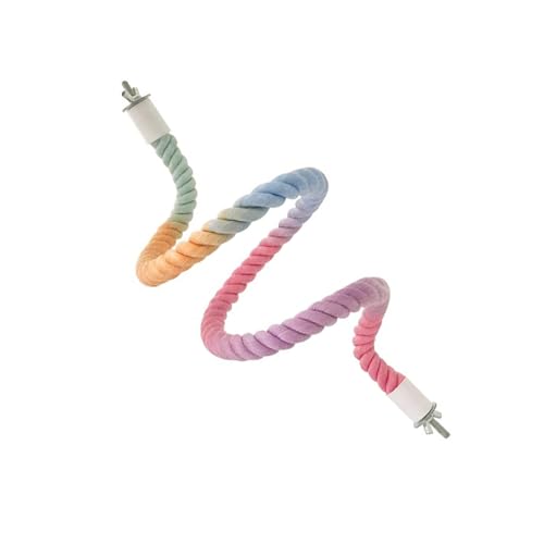 Gradients Vogelseil Sitzstange Ständer Stahldraht biegbar Kletterspielzeug mit Schraube für Wellensittiche Lovebirds und andere kleine Vögel Gradients Vogelseil Sitzstange Ständer Stahldraht biegbar Kletterspielzeug mit Schraube für Wellensittiche Lovebirds und andere kleine Vögel von ZwaitL