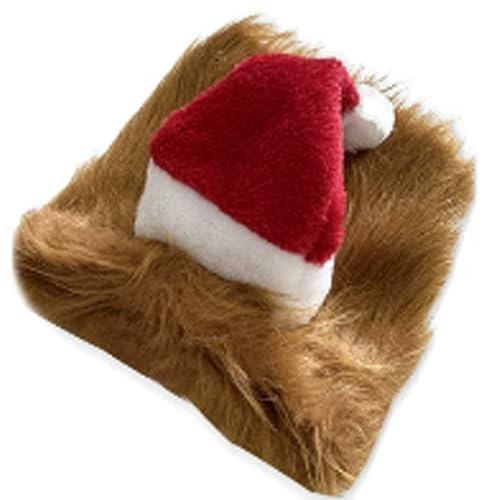 Weihnachts-Löwen-Perücke, Hundekostüm, Weihnachtsmannmütze, Bart für Haustiere, Urlaub, Foto-Requisiten, Familientreffen, Haustier-Outfit Weihnachts-Löwen-Perücke, Hundekostüm, Weihnachtsmannmütze, Bart für Haustiere, Urlaub, Foto-Requisiten, Familientreffen, Haustier-Outfit von ZwaitL