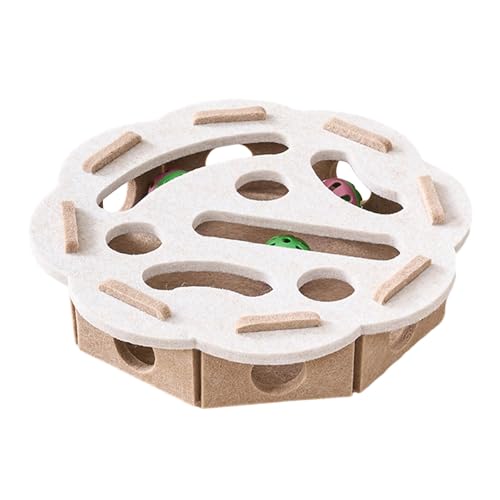 ZwaitL Interaktives Katzen-Puzzle-Box-Spielzeug mit Löchern und Glocken für geistige Stimulation, Indoor-Spielen, Filzstoff-Design, Filz-Katzen-Aktivitätsspielzeug ZwaitL Interaktives Katzen-Puzzle-Box-Spielzeug mit Löchern und Glocken für geistige Stimulation, Indoor-Spielen, Filzstoff-Design, Filz-Katzen-Aktivitätsspielzeug von ZwaitL