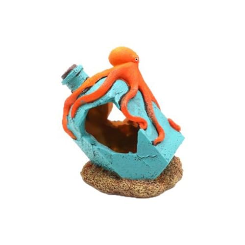 ZwaitL Octopuses Harz-Stein, Drift-Flasche für Aquarium-Dekoration, Aquarium-Ornamente, einfach zu montieren, realistische Oktopuss-Verstecken ZwaitL Octopuses Harz-Stein, Drift-Flasche für Aquarium-Dekoration, Aquarium-Ornamente, einfach zu montieren, realistische Oktopuss-Verstecken von ZwaitL