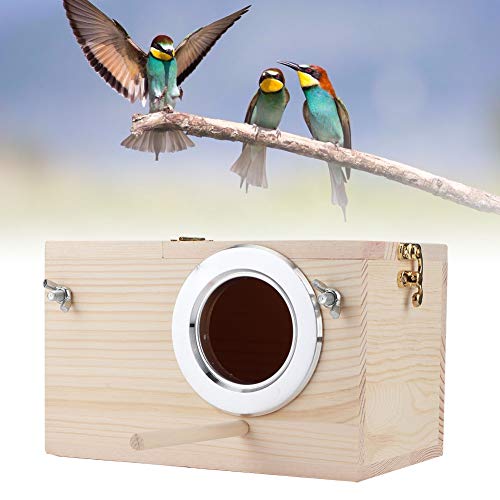 Zwindy 12x12x19.5cm Outdoor Garten Holz Vogelhaus Vogelnester Box Warme Zuchtbox, Geschenk für Sittich und andere kleine Vögel, feuchtigkeitsbeständig und langlebig. von Zwindy