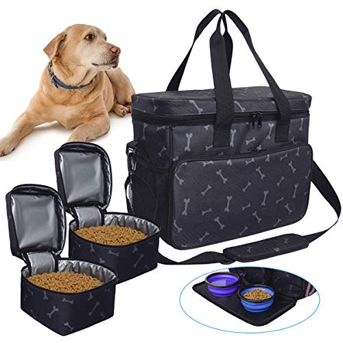 Zwini Hunde-Reisetasche, waschbar, Thermo-Tasche mit Fächern, faltbarer Futterspender und Tränke Zwini Hunde-Reisetasche, waschbar, Thermo-Tasche mit Fächern, faltbarer Futterspender und Tränke von Zwini