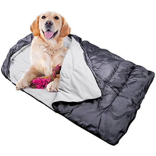 Zwini Hundeschlafsack Outdoor Haustier Bett Matte Kissen Polar Fleece weich schwimmbar Wasserdicht verschleißfest Warm Keeping Kordelzug Reißverschluss Klettverschluss Zwini Hundeschlafsack Outdoor Haustier Bett Matte Kissen Polar Fleece weich schwimmbar Wasserdicht verschleißfest Warm Keeping Kordelzug Reißverschluss Klettverschluss von Zwini