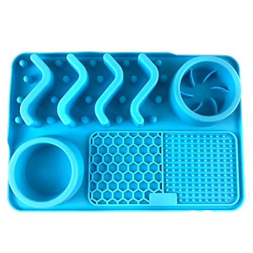 Dog Lick Pad Slow Feeding Mat for Dogs Feeding Mat Slow Feeder for Wet and Dry Food von Zxfdsfdbnm