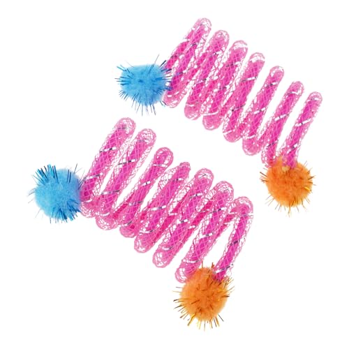 Zxfdsfdbnm 2pcs Interaktive Farbenfrohe Plüschkugel Spring Coils Katzen Spielzeug Ermutigen Verspieltheit Und Erkundung Für Energetics Kätzchen von Zxfdsfdbnm
