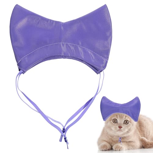 Haustier-Duschhaube, Katzenohrenschutz für Badewanne, wasserdicht, verstellbar, wiederverwendbar, Katzenohrenschutz, Badekappe zum Waschen, Baden, Regen, Katzenohren, Schutz vor Feuchtigkeit und von Zyghjort