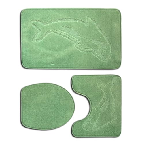 Zymoplas 3 teiliges rutschfestes und saugfähiges Badezimmermatten Set, Füße trocken und frisch, saugfähige Polyester Badematte für Badewanne und Dusche, PJ210611 B003 Zymoplas 3 teiliges rutschfestes und saugfähiges Badezimmermatten Set, Füße trocken und frisch, saugfähige Polyester Badematte für Badewanne und Dusche, PJ210611 B003 von Zymoplas