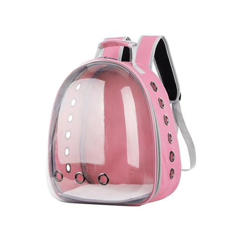 Zymoplas Atmungsaktive Raumkapsel Tasche, praktischer und Abnehmbarer Papageienträger, PC, atmungsaktiv, transparent, Raumkapsel, Rosa von Zymoplas