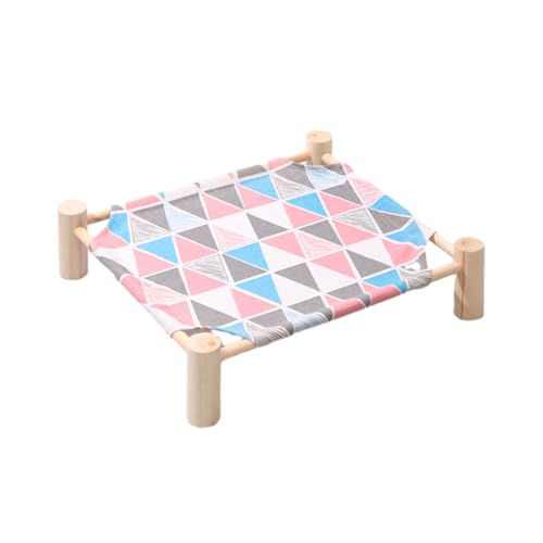 Zymoplas Atmungsaktives und feuchtigkeitsbeständiges Hundebett aus Stoff für kleine Haustiere. Kiefernholz aus Holz ist EIN Robustes und langlebiges Hundebett Holzstoff, S farbig dreieckig von Zymoplas