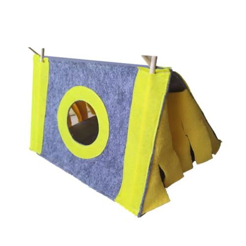Zymoplas Dreieckiges Versteckhaus für Kleintiere mit rundem Fenster Leistungs Verhältnis. Einfach zu installierendes, dreieckiges Hamsterzelt, Gelb, L 37 * 25 * 21 Zymoplas Dreieckiges Versteckhaus für Kleintiere mit rundem Fenster Leistungs Verhältnis. Einfach zu installierendes, dreieckiges Hamsterzelt, Gelb, L 37 * 25 * 21 von Zymoplas