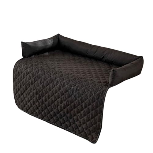 Zymoplas Haustierkissen-Matte, Plüsch und bequemer Ruheplatz für pelzige Begleiter, Stoffdecke für Couch, Bett, schwarz, 90 x 120 cm von Zymoplas