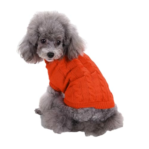Zymoplas Hundebekleidung, Haustierbedarf, Welpenhemd, geschmeidig, warm halten, gestreift, Mehrfarbig, Kostüme, Outfit, Elastizität, Haustierzubehör, Orange, XS von Zymoplas