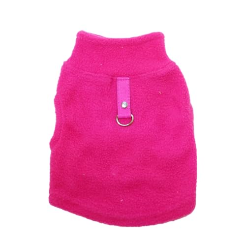 Zymoplas Hundekleidung, süßes Geschenk, atmungsaktives, gestreiftes Welpenhemd, geschmeidige Welpenweste, Kostüme, Herbst und Winter, Haustier Sweatshirt, Rosenrot, L von Zymoplas