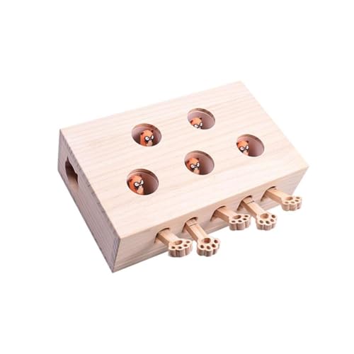 Zymoplas Interaktive Holz-Puzzle-Box für Katzen, lustig und fesselnd, Puppe, 33,5 x 26 x 10 cm von Zymoplas