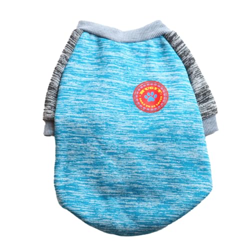 Zymoplas Kleidung Winterwärmer Weste Mode Kostüme Raglan Design Pullover Dehnbarer Mantel Bekleidung Schönheit Kleine Hunde, blau, Metro von Zymoplas