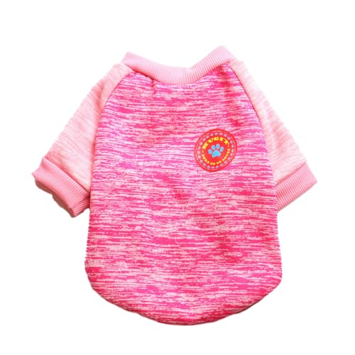 Zymoplas Kleidung Winterwärmer Weste Mode Kostüme Raglan Design Pullover Dehnbarer Mantel Bekleidung Schönheit Kleine Hunde, rosarot, Metro von Zymoplas