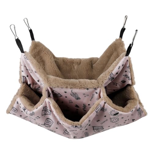 Zymoplas Robustes und bequemes Hängemattenkäfigbett für kleine Tiere, Plüschhängematte, Meerschweinchenkäfig, Kleintierbett, Haustierdecke, rosa Tasse Zymoplas Robustes und bequemes Hängemattenkäfigbett für kleine Tiere, Plüschhängematte, Meerschweinchenkäfig, Kleintierbett, Haustierdecke, rosa Tasse von Zymoplas