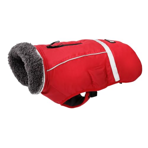 Zymoplas Stilvoller und praktischer Haustiermantel mit wasserdichter Beschichtung, Nylon Hundewinterkleidung, Hundewinterjacke, Welpentuch, Rot, L Zymoplas Stilvoller und praktischer Haustiermantel mit wasserdichter Beschichtung, Nylon Hundewinterkleidung, Hundewinterjacke, Welpentuch, Rot, L von Zymoplas