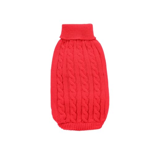Zymoplas Welpen Shirt, Keine Schnallen, Bekleidung, Haustier Pullover, süßes Geschenk, Welpen Kleidung, Weste, elastisch, exquisiter Hunde Pullover, Rot, M von Zymoplas
