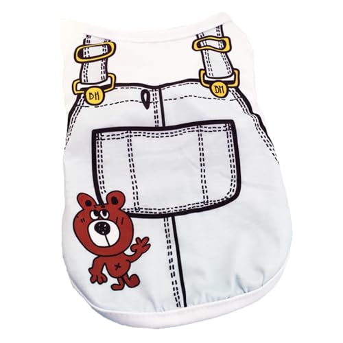 Zymoplas Welpenkleidung, süßes Geschenk, Haustierbedarf, atmungsaktiv, niedlich, kleine Hunde, T Shirts, Kostüme, Outfit, Frühling und Sommer, Hellblauer Bär, S Zymoplas Welpenkleidung, süßes Geschenk, Haustierbedarf, atmungsaktiv, niedlich, kleine Hunde, T Shirts, Kostüme, Outfit, Frühling und Sommer, Hellblauer Bär, S von Zymoplas