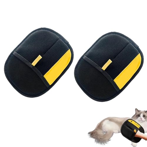 Tierhaarentferner-Handschuh – 2 Stück doppelseitige Haustierpflege-Handschuhe | Elektrostatischer Handschuh zur Tierhaarentfernung | Wiederverwendbare Haustierpflegehandschuhe mit Umhängeband | zum Tierhaarentferner-Handschuh – 2 Stück doppelseitige Haustierpflege-Handschuhe | Elektrostatischer Handschuh zur Tierhaarentfernung | Wiederverwendbare Haustierpflegehandschuhe mit Umhängeband | zum von Zyntora