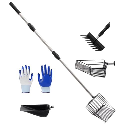Zyntora Hühnerschaufel für Kot, ausziehbare Hühnerkotschaufel, 4 Schaufelköpfe, ergonomisches Reinigungswerkzeug für Bauernhofpflege, Streu, Tierabfälle Zyntora Hühnerschaufel für Kot, ausziehbare Hühnerkotschaufel, 4 Schaufelköpfe, ergonomisches Reinigungswerkzeug für Bauernhofpflege, Streu, Tierabfälle von Zyntora