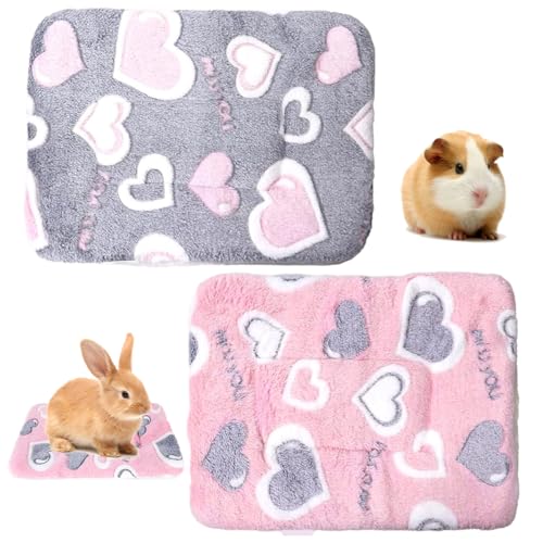 2 Stück Kleintier Plüschbett 32 * 25 cm, Plüschbett für Kleine Tiere, Winter Warm Flauschige Bettmatte, Flauschiges Fleece Kaninchenbett, Betten für Hasen für Kaninchen, Chinchilla, Eichhörnchen 2 Stück Kleintier Plüschbett 32 * 25 cm, Plüschbett für Kleine Tiere, Winter Warm Flauschige Bettmatte, Flauschiges Fleece Kaninchenbett, Betten für Hasen für Kaninchen, Chinchilla, Eichhörnchen von Zyren