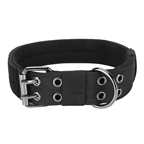 Hundehalsband, D-Ring-Schnalle, Sauber Genäht, Verstellbares Halsband, Breiteres Design für Große Hunde Zum Training (L) von Zyyini